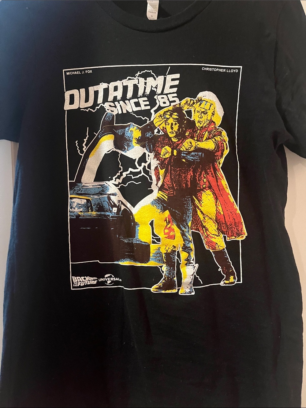 Black Back to the Future Graphic Tee - Outatime Since '85